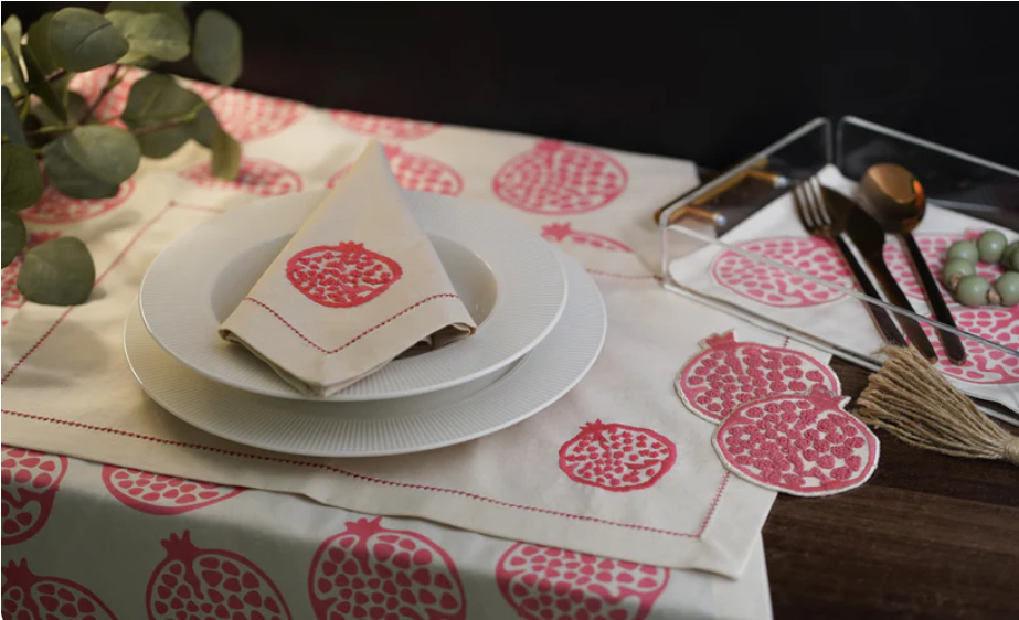 pomegranate linen napkins