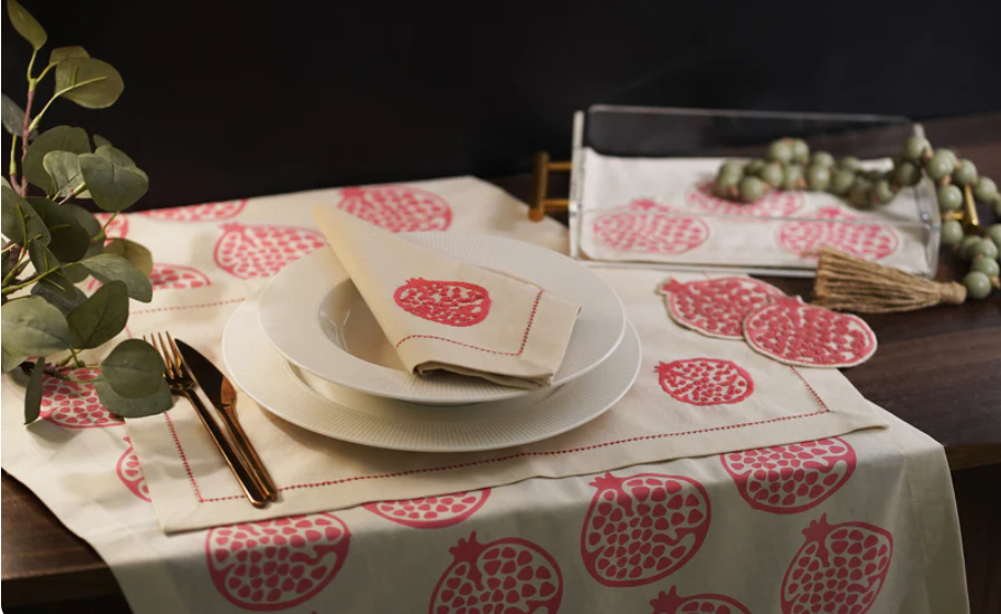 pomegranate linen napkins
