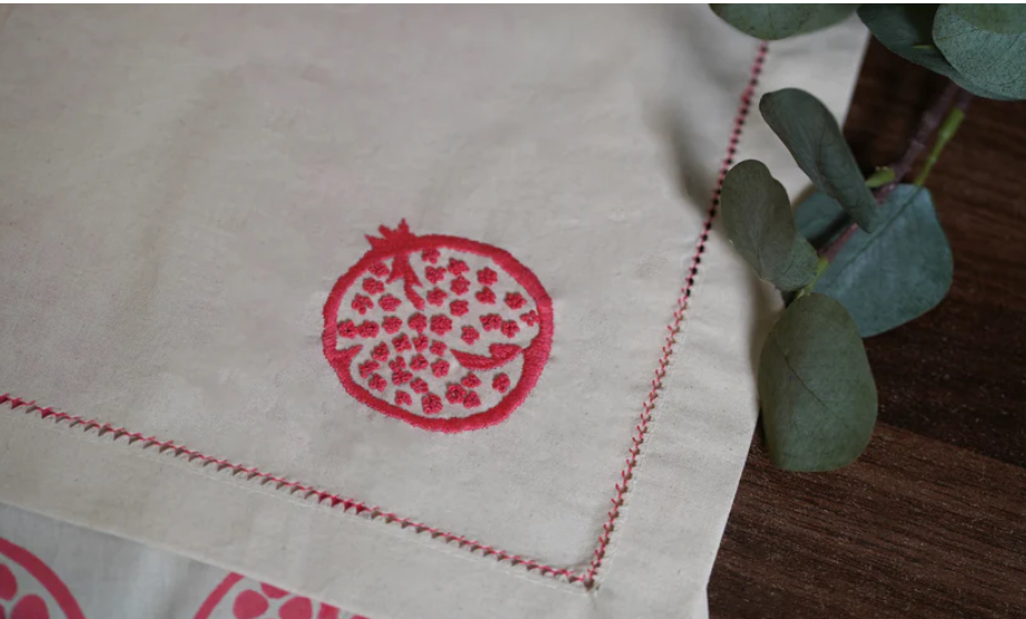 pomegranate linen napkins