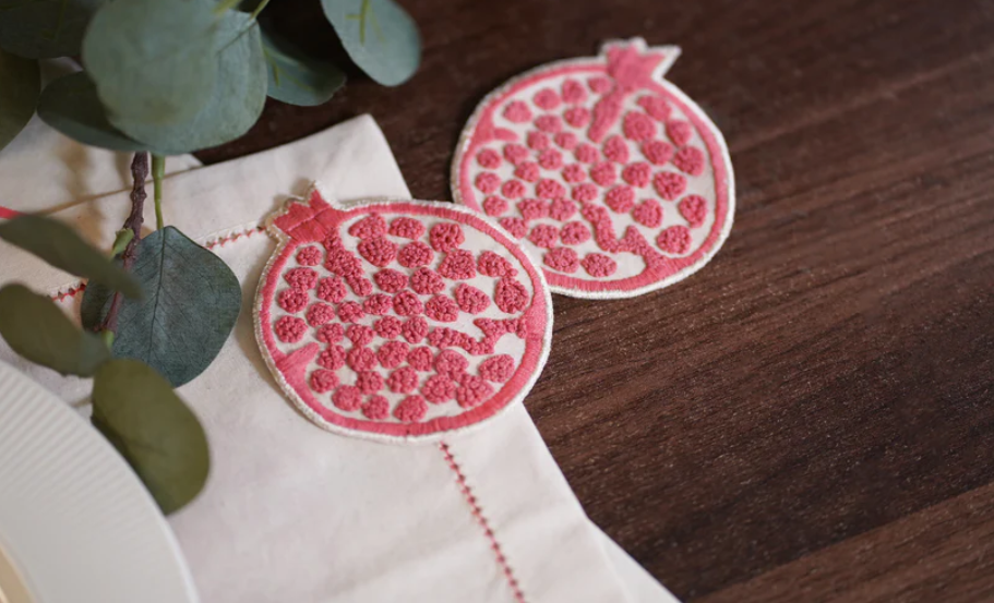 pomegranate linen napkins