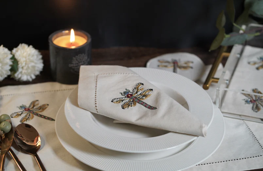dragonfly napkins