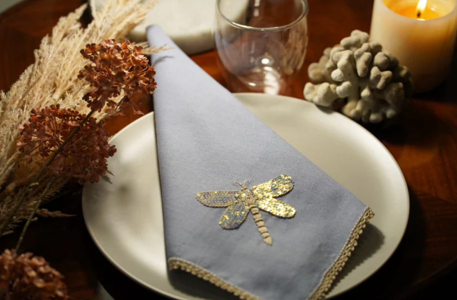 gold dragonfly Napkins