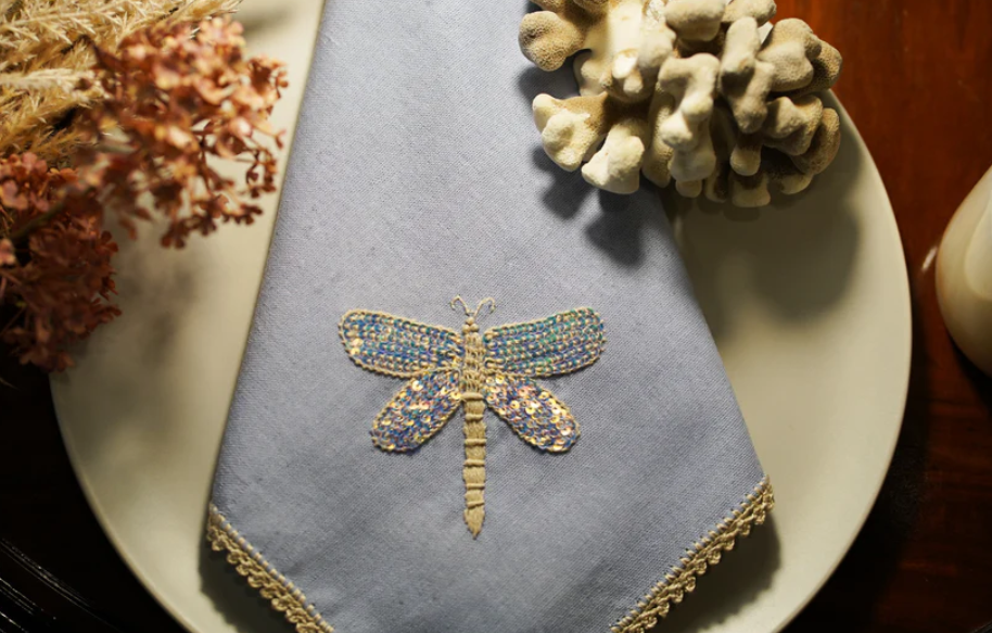 gold dragonfly Napkins