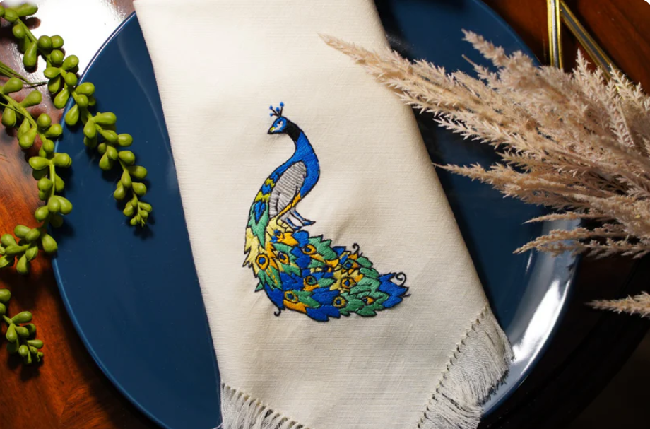peacock napkins