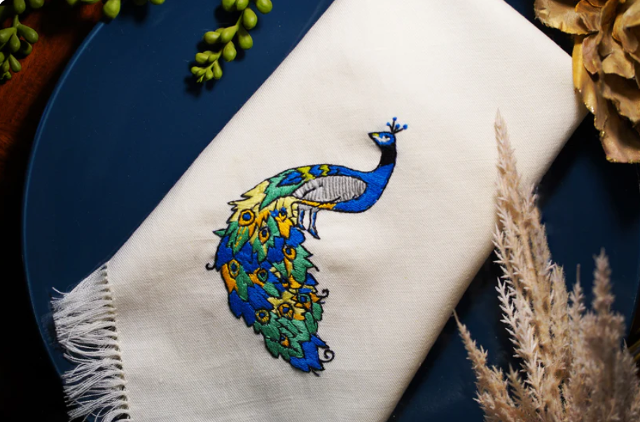 peacock napkins