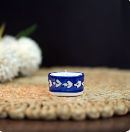 hand-painted ceramic candles