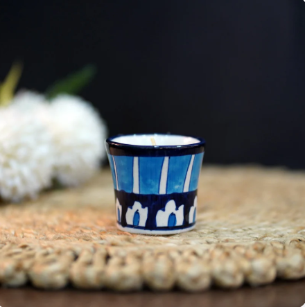 hand-painted ceramic candles