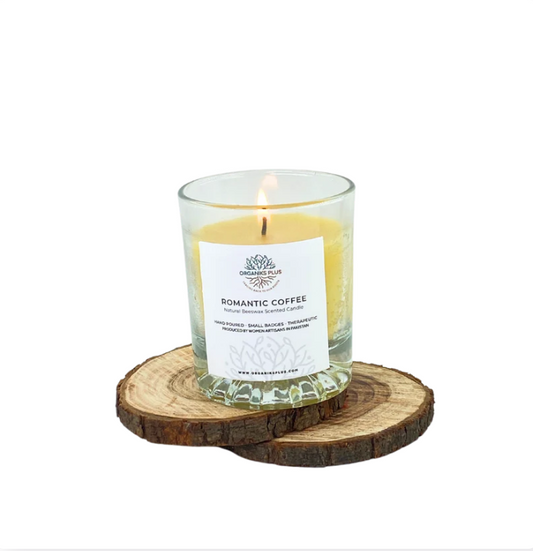 Bees-Wax Scented Candle - Romantic Coffee