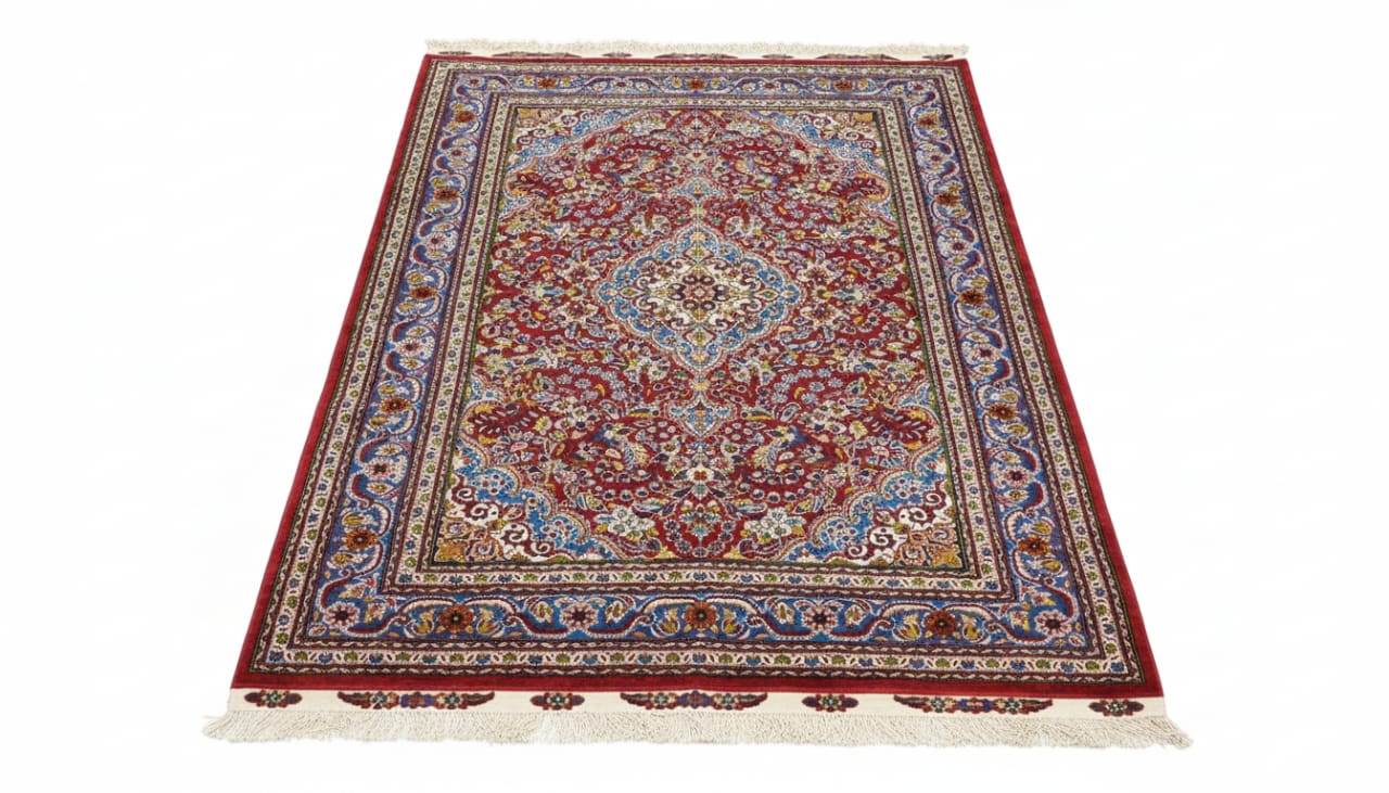 The Royal Crimson Garden Ghalī (Carpet)