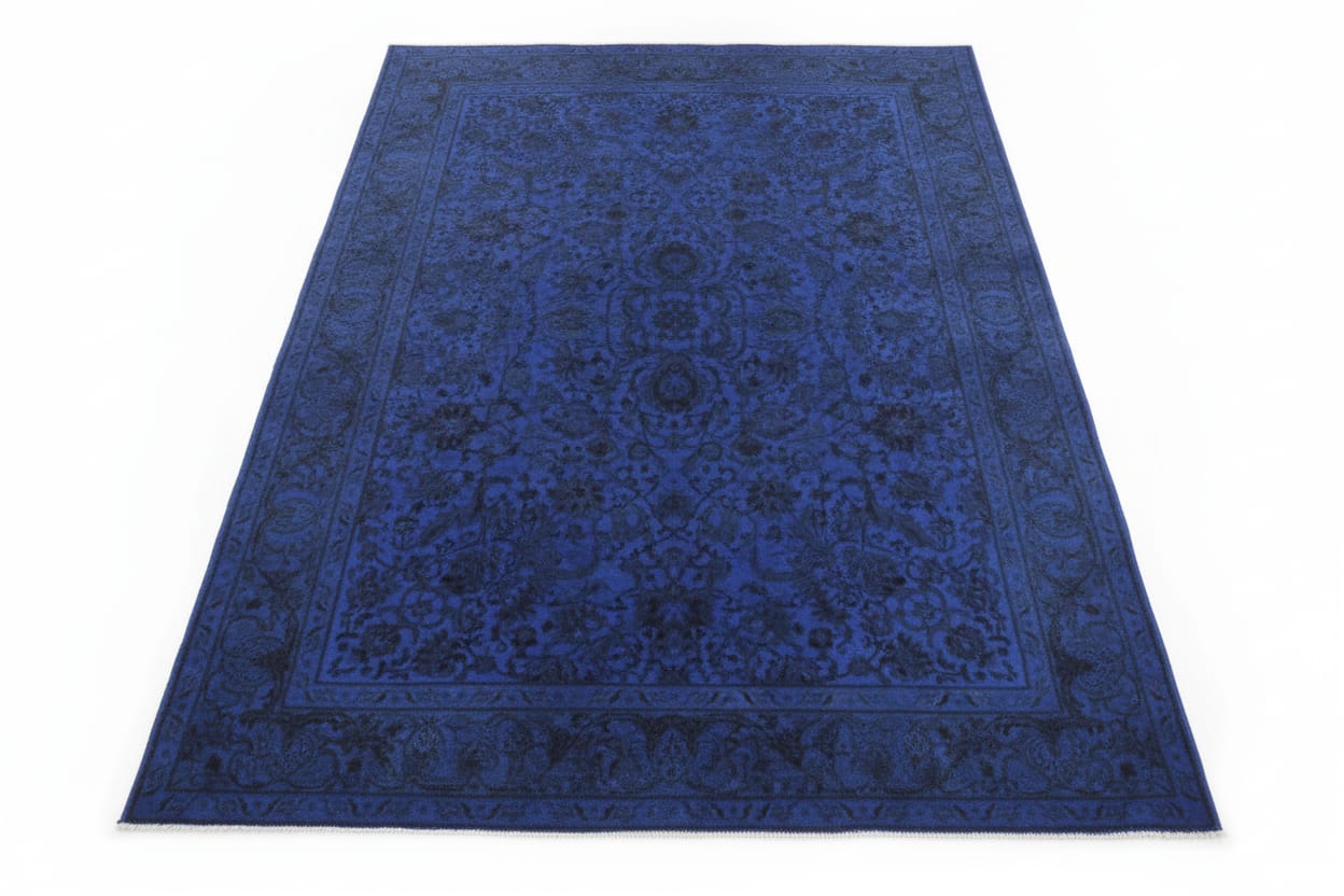 Sapphire Floral Hand-Knotted Rug