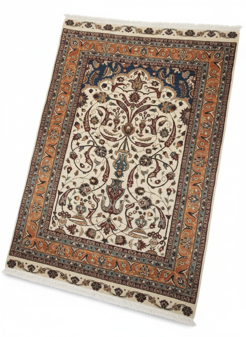 Persian Isfahan Style Wool Rug