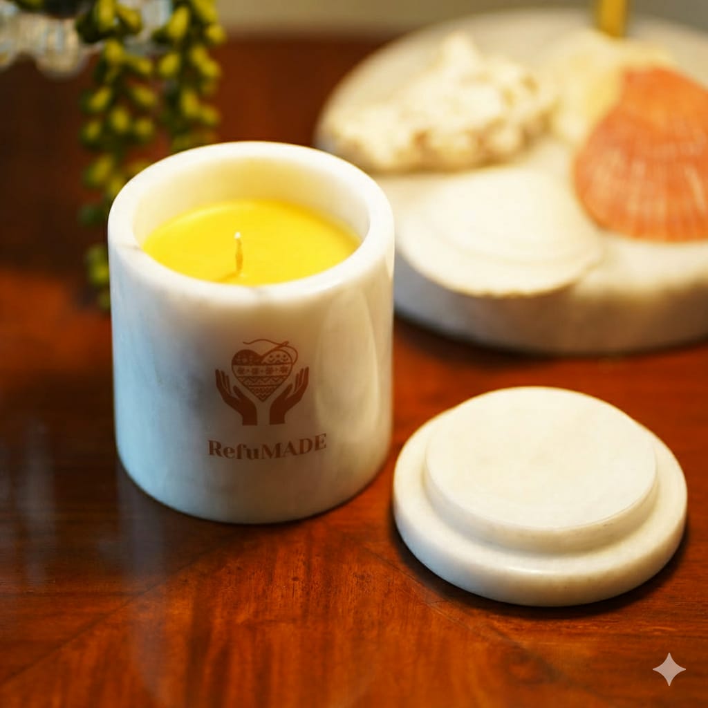 Marble BeesWax Candles