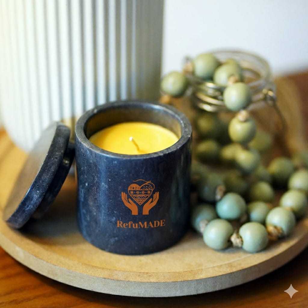 Marble BeesWax Candles