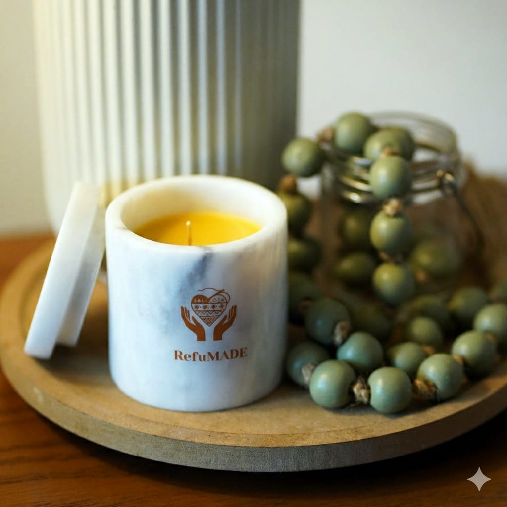 Marble BeesWax Candles